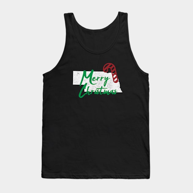 Nebraska Merry Christmas Tank Top by Commykaze